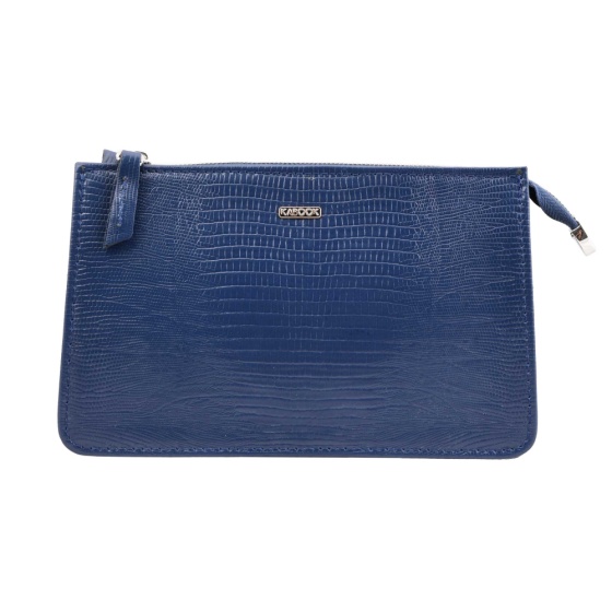 کیف دوشی زنانه چرم سرمه ای لیزارد طرح میلانا