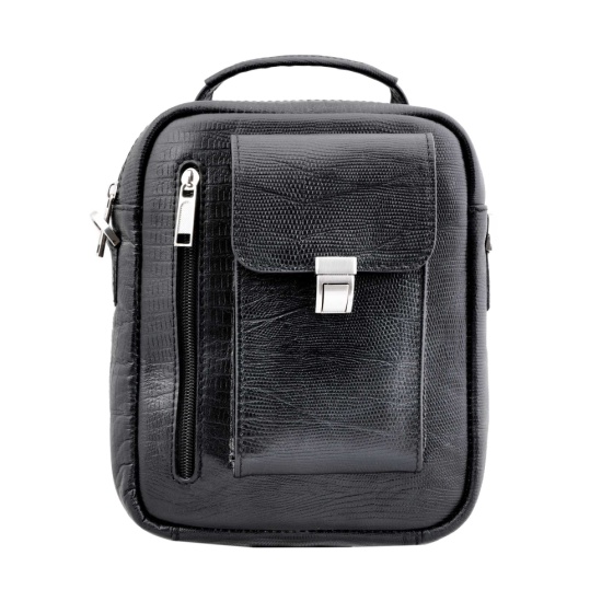 کیف کراس بادی مردانه طرح ساتیا چرم لیزارد مشکی