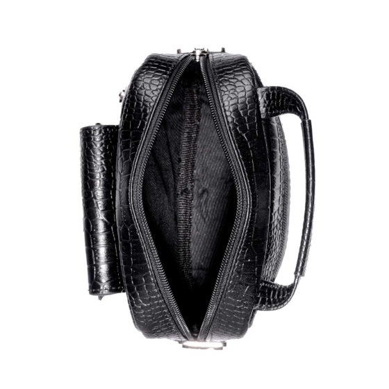 کیف کراس بادی مردانه طرح ساتیا چرم لیزارد مشکی