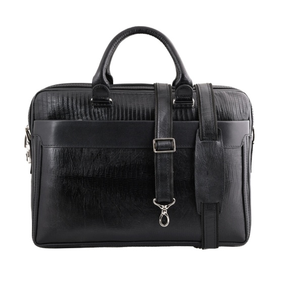 کیف اداری طرح دیاکو چرم مشکی لیزارد