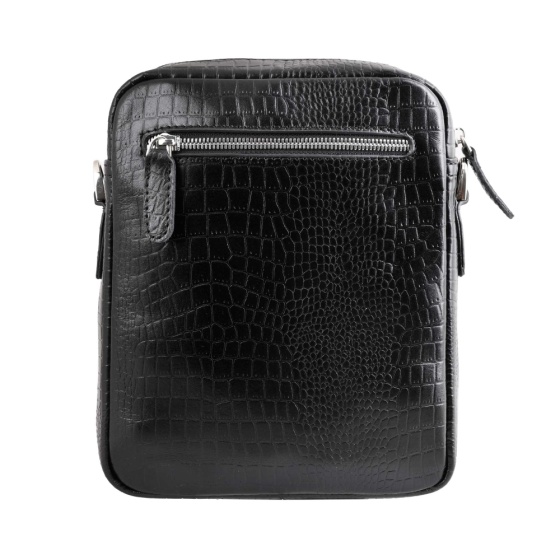 کیف کراس بادی مردانه طرح هامون چرم کروکو مشکی