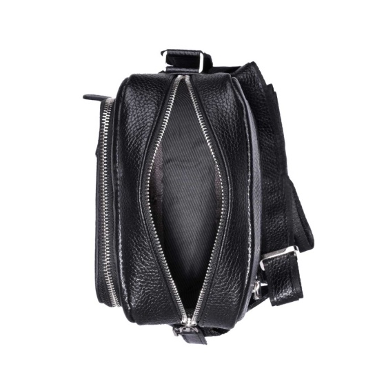 کیف کراس بادی مردانه طرح هامون چرم کروکو مشکی