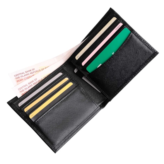 کیف پول جیبی چرم مونت بلانک مشکی