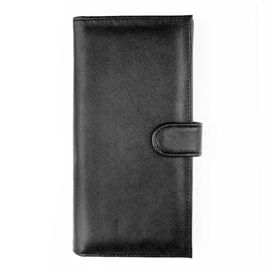 کیف موبایل چرم مشکی طرح مونت بلانک