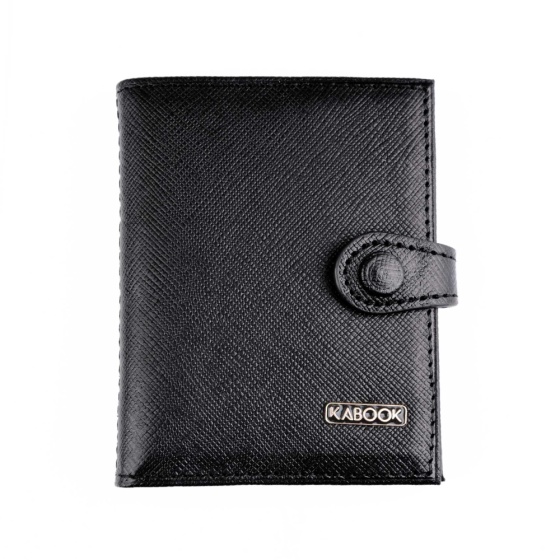 کیف کارت 4 لت چرم مشکی مونت بلانک