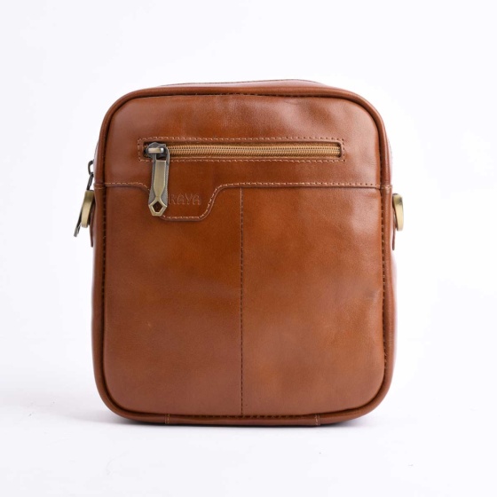 کیف کراس بادی طرح ونیسا چرم ساده عسلی