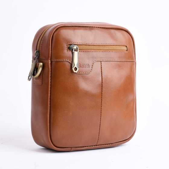 کیف کراس بادی طرح ونیسا چرم ساده عسلی