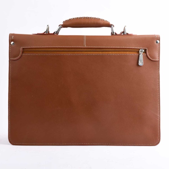 کیف اداری طرح مونلایت چرم ساده عسلی