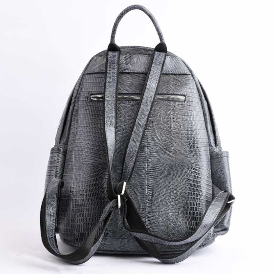 کوله پشتی زنانه طرح یاس لیزارد طوسی B4