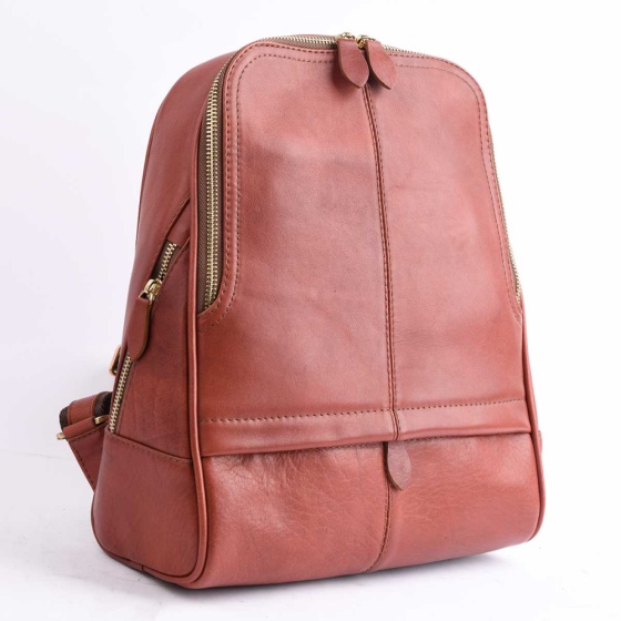 کوله پشتی طرح داریا چرم ساده قرمز B4/C5