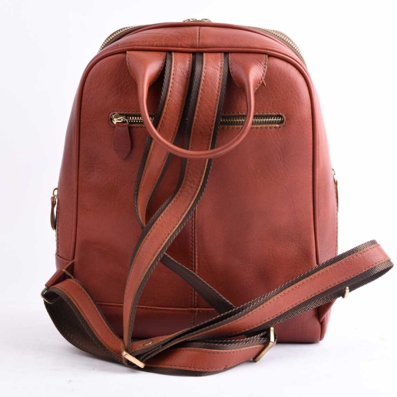 کوله پشتی طرح داریا چرم ساده قرمز B4/C5