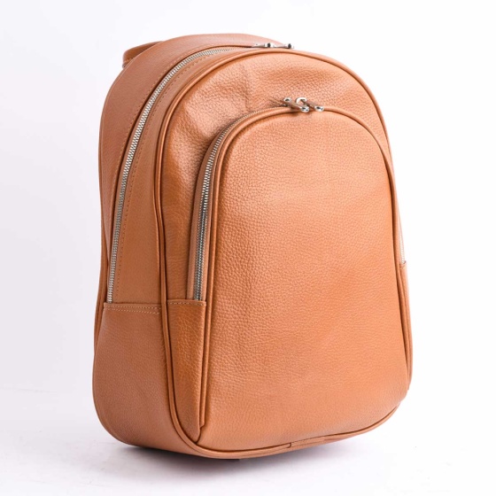 کوله پشتی کاملیا چرم فلوتر عسلی