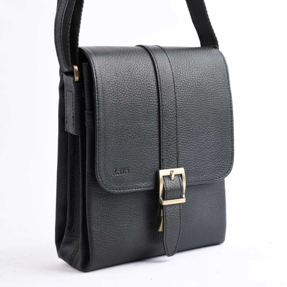 کیف کراس بادی مردانه طرح سپنتا چرم فلوتر مشکی