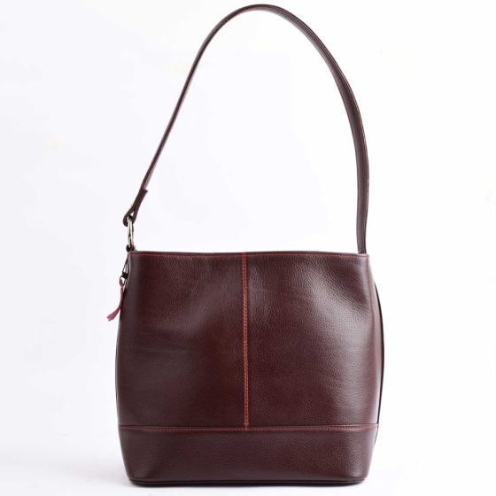 کیف زنانه مجلسی طرح پارمیس چرم فلوتر زرشکی