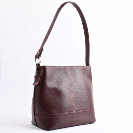 کیف زنانه مجلسی طرح پارمیس چرم فلوتر زرشکی