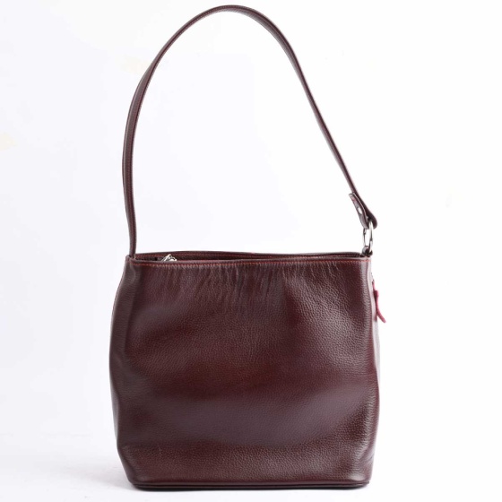 کیف زنانه مجلسی طرح پارمیس چرم فلوتر زرشکی