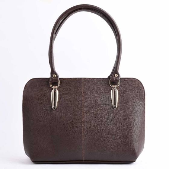 کیف زنانه مجلسی طرح مدا چرم فلوتر قهوه ای