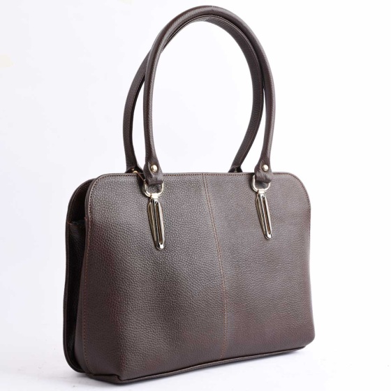 کیف زنانه مجلسی طرح مدا چرم فلوتر قهوه ای