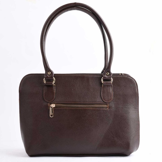 کیف زنانه مجلسی طرح مدا چرم فلوتر قهوه ای