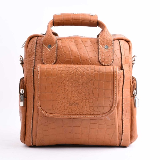 کیف کراس بادی مردانه طرح چرچیل بزرگ چرم کروکو عسلی