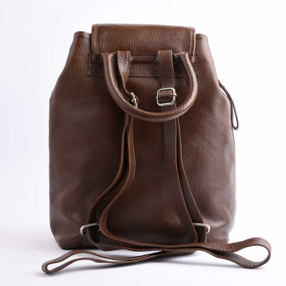 کوله پشتی کوروش چرم فلوتر قهوه ای