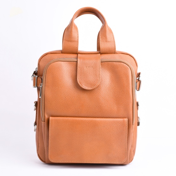 کوله پشتی طرح آرنیکا چرم فلوتر عسلی D3