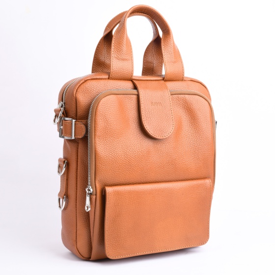 کوله پشتی طرح آرنیکا چرم فلوتر عسلی D3