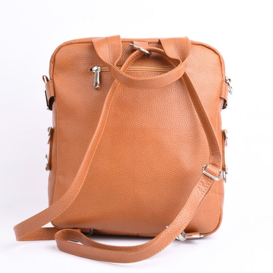 کوله پشتی طرح آرنیکا چرم فلوتر عسلی D3