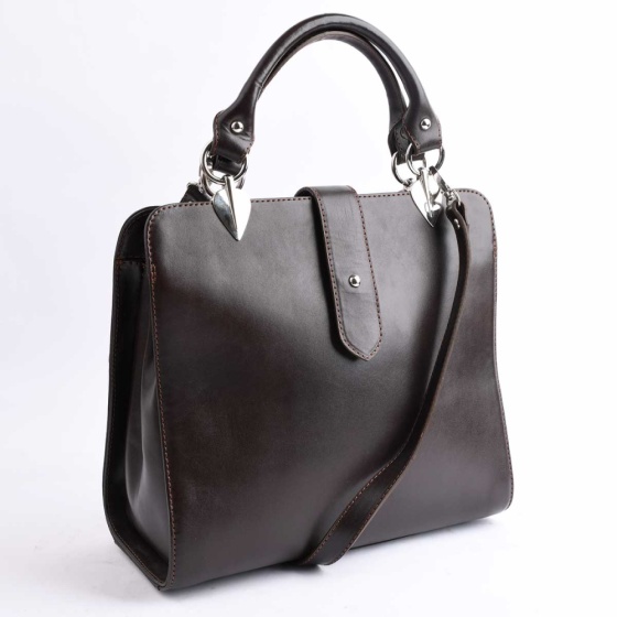 کیف مجلسی زنانه طرح آروین چرم ساده قهوه ای