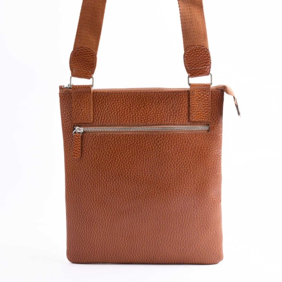 دوشی زنانه بغل قفل دار (رمزدار ) چرم عسلی فلوتر E3