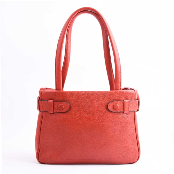 کیف زنانه مجلسی فربار چرم فلوتر قرمز