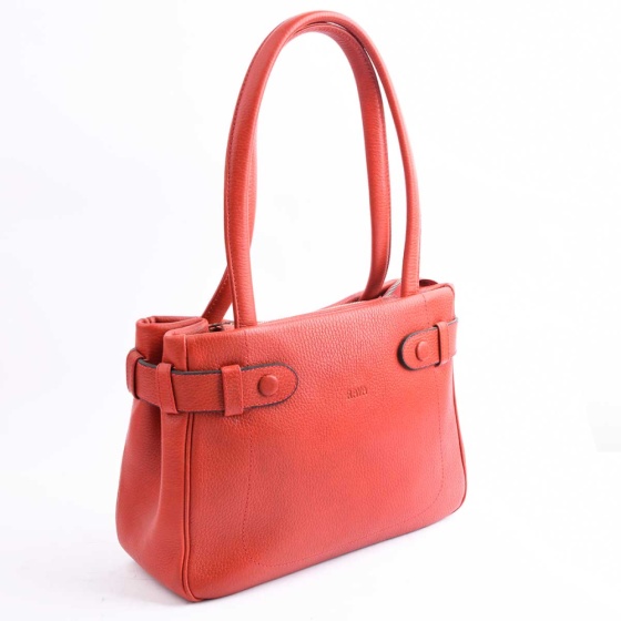 کیف زنانه مجلسی فربار چرم فلوتر قرمز