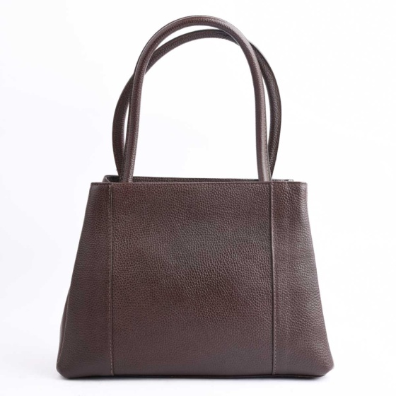 کیف مجلسی زنانه طرح آیلار چرم فلوتر قهوه ای