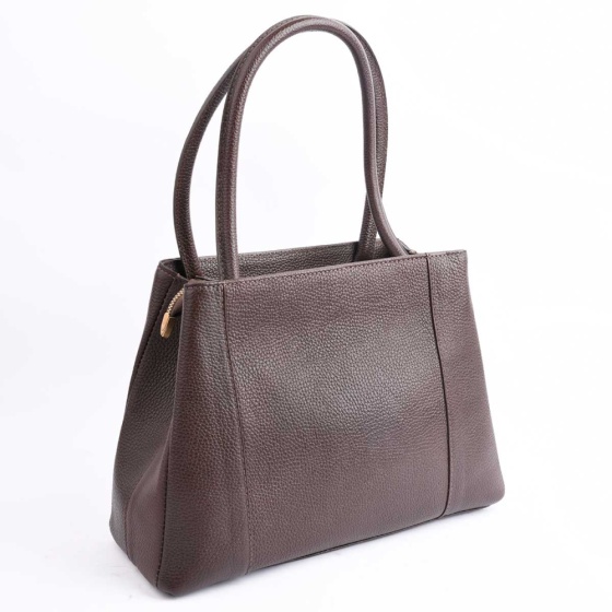 کیف مجلسی زنانه طرح آیلار چرم فلوتر قهوه ای