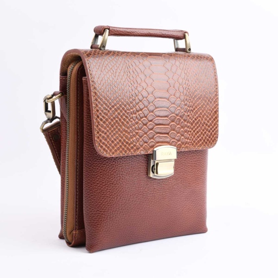 کیف کراس بادی مردانه طرح 2016(قفل رمزدار) چرم فلوتر عسلی