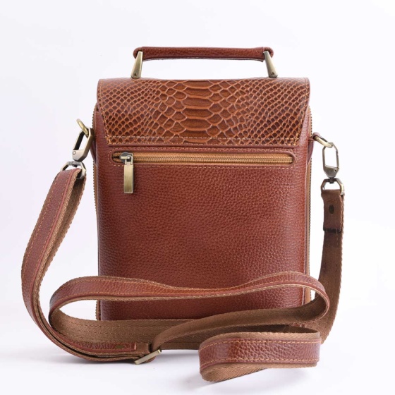 کیف کراس بادی مردانه طرح 2016(قفل رمزدار) چرم فلوتر عسلی