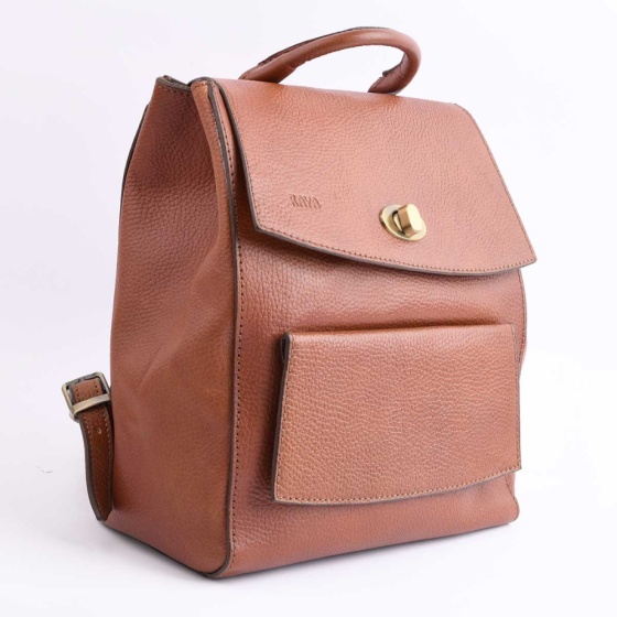 کوله پشتی طرح 5002 چرم عسلی فلوتر F4/H3