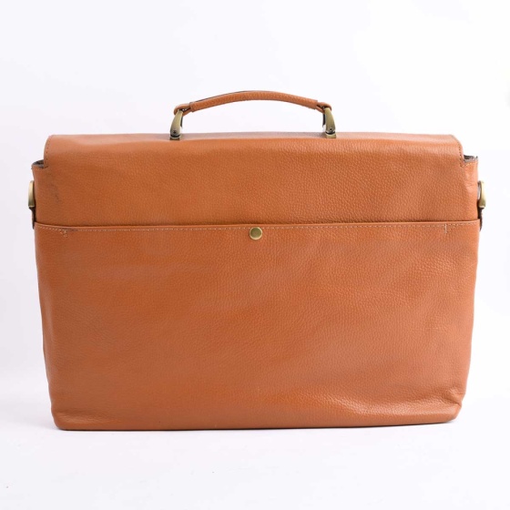 کیف اداری طرح شادلین چرم عسلی فلوتر