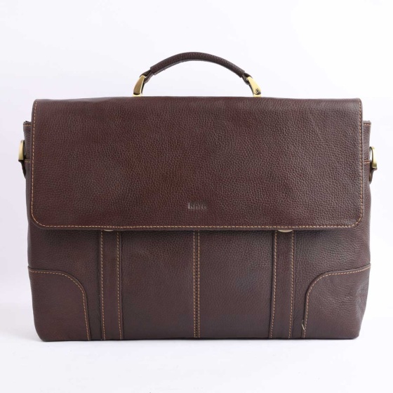 کیف اداری طرح شادلین چرم قهوه ای فلوتر