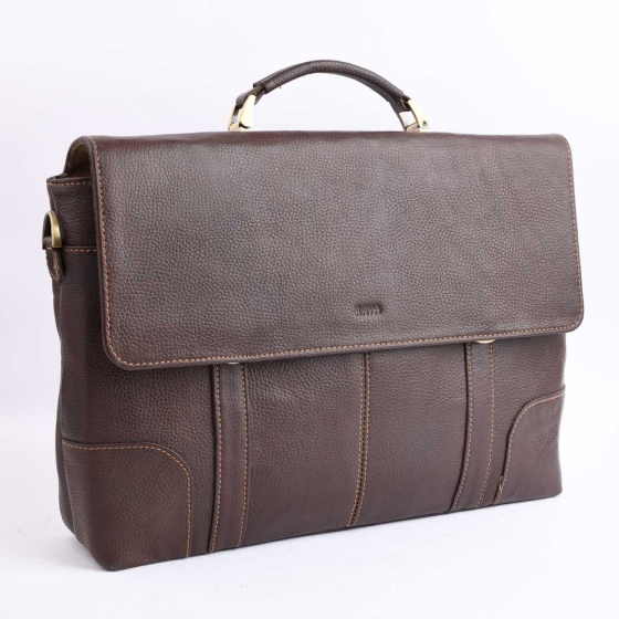 کیف اداری طرح شادلین چرم قهوه ای فلوتر