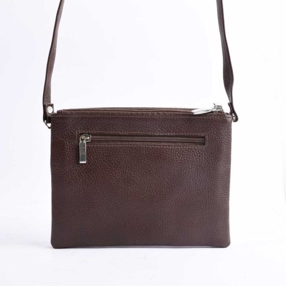 کیف دوشی زنانه طرح کد 5038 چرم فلوتر قهوه ای