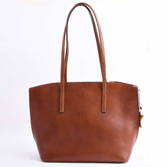 کیف مجلسی زنانه طرح 5256 چرم فلوتر عسلی