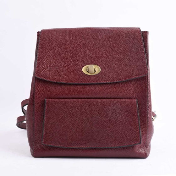 کوله پشتی طرح 5292 چرم زرشکی فلوتر