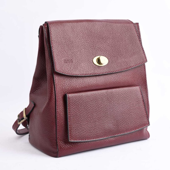 کوله پشتی طرح 5292 چرم زرشکی فلوتر