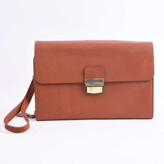 کیف پاسپورتی طرح 5274 چرم عسلی فلوتر