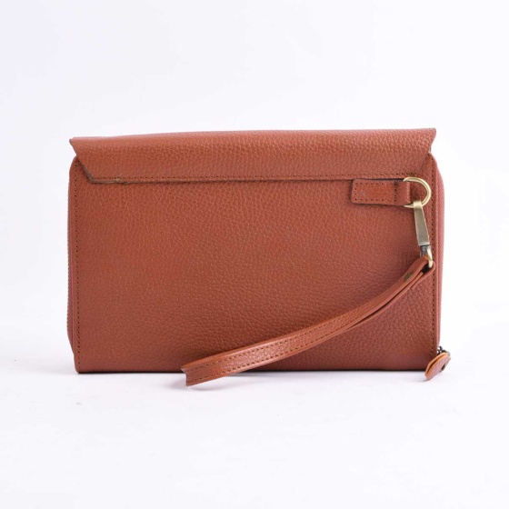 کیف پاسپورتی طرح 5274 چرم عسلی فلوتر