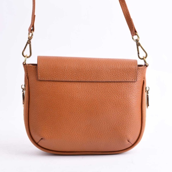 کیف مجلسی زنانه طرح ریوان چرم فلوتر عسلی