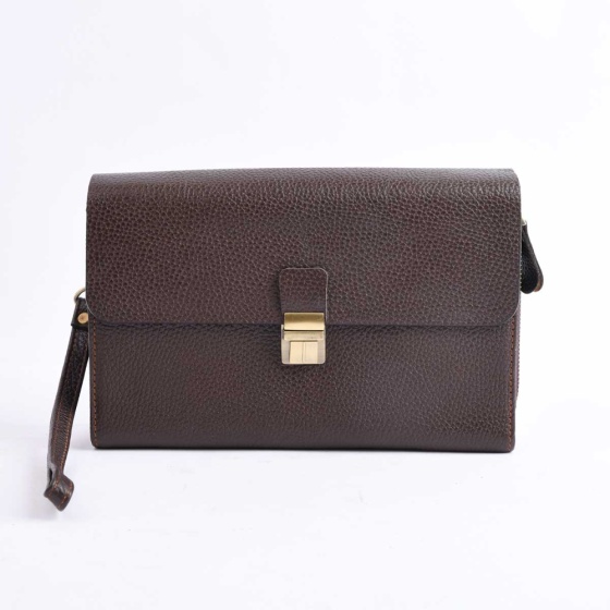 کیف پاسپورتی مردانه طرح 5270 چرم فهوه ای فلوتر