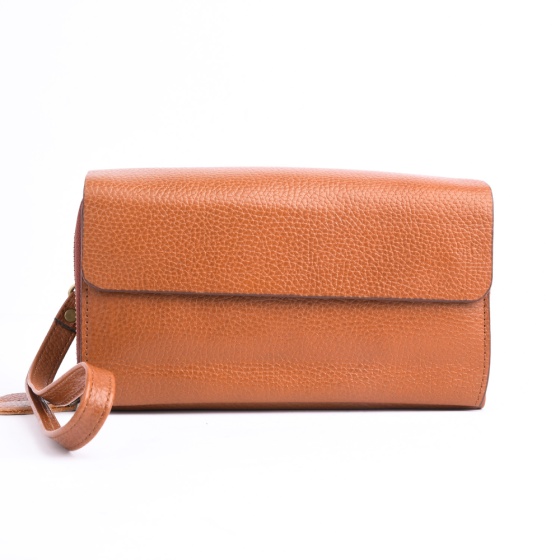 کیف پاسپورتی مردانه طرح 5264 چرم عسلی فلوتر