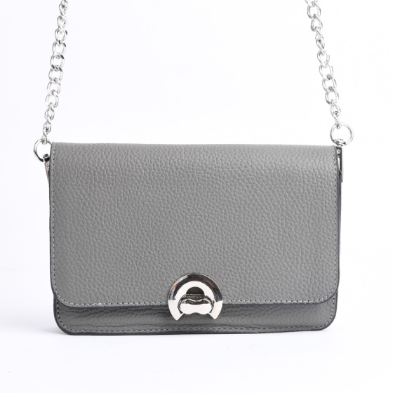 کیف زنانه مجلسی طرح هانیس چرم فلوتر طوسی